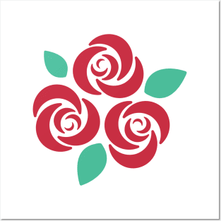 Red XNovaOnyx| Rose Simple Design Posters and Art